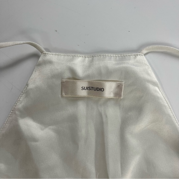 Suistudio women’s white chiffon shirt us2-4 m137-7 - Picture 4 of 4